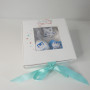 boite cadeau accessoires tête lapin bleu