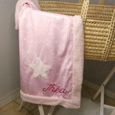 couverture étoile rose