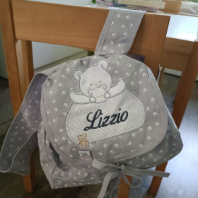 Sac à dos pattes Oursinou gris sac à dos enfant gris