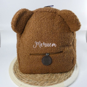 sac à dos Teddy en peluche marron personnalisé sac à dos teddy personnalisé