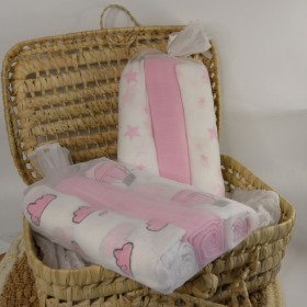 Lot de 3 Langes roses pour bébés langes rose