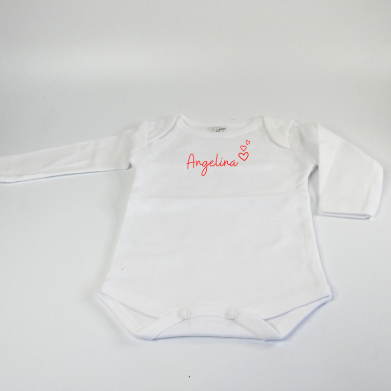 Body manches longues blanc en coton