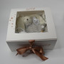 boite cadeau doudou lapin et accessoires gris