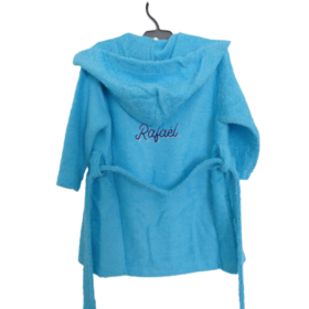 peignoir de bain bleu turquoise personnalisé 100 % coton peignoir de bain bleu turquoise personnalisé 100 % coton