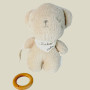 peluche ourson teddy beige anneau de dentition amovible