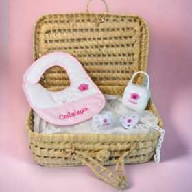 Coffret bavoir orchidée