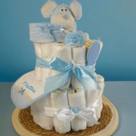 Gâteau de couches Accessoires bleus personnalisés Gâteau de couches Accessoires bleus personnalisés