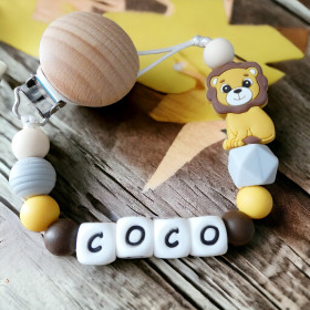 Attache Tétine Personnalisée Lion