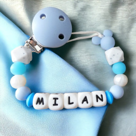 attache silicone  sourisso bleu