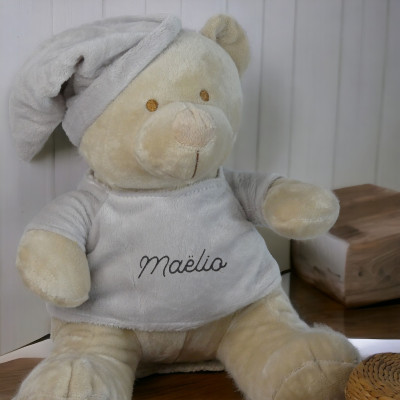 peluche ourson gris