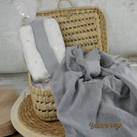 Lots de 3 Langes pour bébés Gris