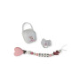 accessores blancs motif biche rose