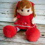 poupée de chiffons Louloutte rouge