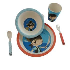 Set Repas Pirate  en mélamine set repas Pirate