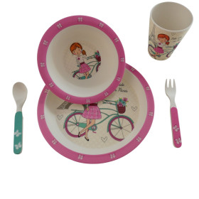 Set Repas vélo à Paris mélamine set repas vélo à Paris