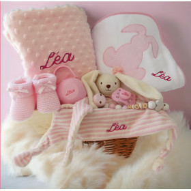 Panier naissance lapin câlin rose Panier naissance lapin câlin rose