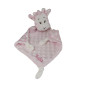 doudou Girafe rose double face