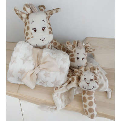 panier naissance girafe beige