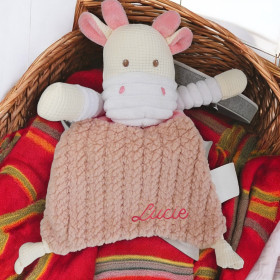 Doudou plat Rhinocéros crochet personnalisé doudou Rhinocéros
