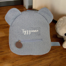 sac à dos Teddy en peluche bleu personnalisé sac à dos teddy bleu
