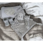 coffret cape de bain et doudou girafe gris