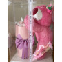 Bouquet 11 roses éternelles accompagné de sa peluche illuminée