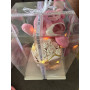 Bouquet 11 roses éternelles accompagné de sa peluche illuminée