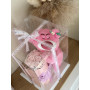 Bouquet 11 roses éternelles accompagné de sa peluche illuminée