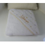cape de bain petits coeurs beiges