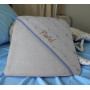 cape de bain petits coeurs bleus