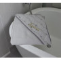 cape de bain coeurs gris
