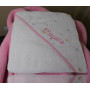 cape de bain coeurs roses