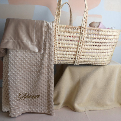 couverture minky marron