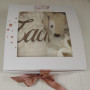 Panier naissance couverture et doudou RENNE beige personnalisée