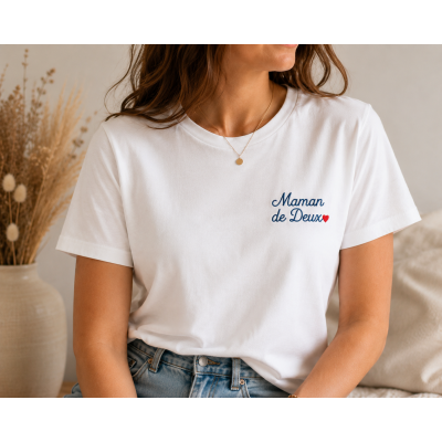 T-shirt Brodé Personnalisé – Spécial Fête des Mères