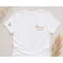 T-shirt Personnalisé "Maman depuis" – Broderie Cœur et Manche