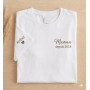 T-shirt Personnalisé "Maman depuis" – Broderie Cœur et Manche