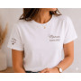 T-shirt Personnalisé "Maman depuis" – Broderie Cœur et Manche