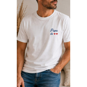 T-shirt Brodé Personnalisé – Spécial Fête des Pères / Papa
