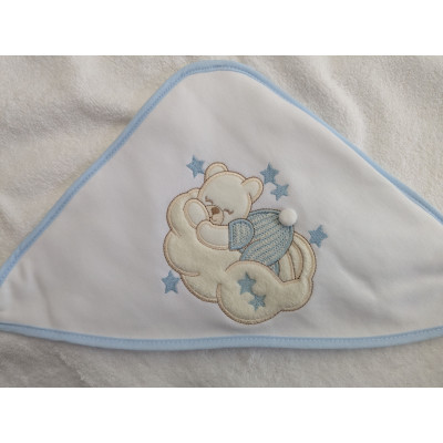 Cape de Bain à Capuche Personnalisée – Ourson Rêveur & Coton Doux