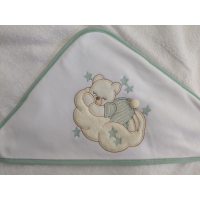Cape de Bain à Capuche Personnalisée – Ourson Rêveur & Coton Doux