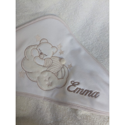 Cape de Bain à Capuche Personnalisée – Ourson Rêveur & Coton Doux