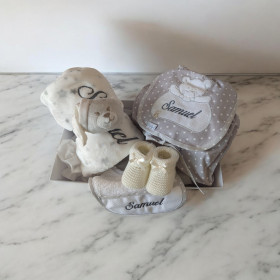 Panier naissance promenade plaid et sac à dos