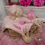 Coffret naissance doudou petit ours & accessoires personnalisés
